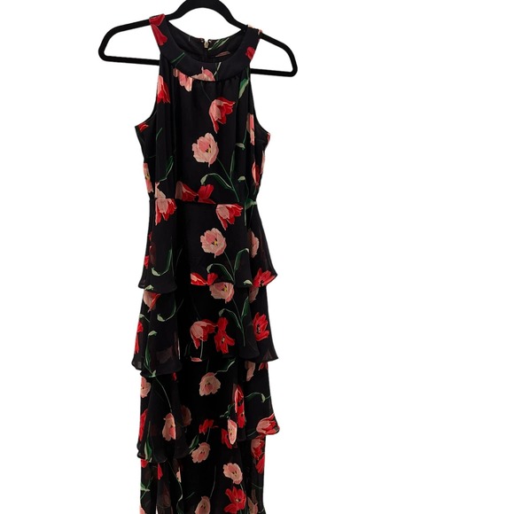 TOMMY HILFIGHER Printed Chiffon Tier Maxi Dress Women’s size 4 - Picture 8 of 9